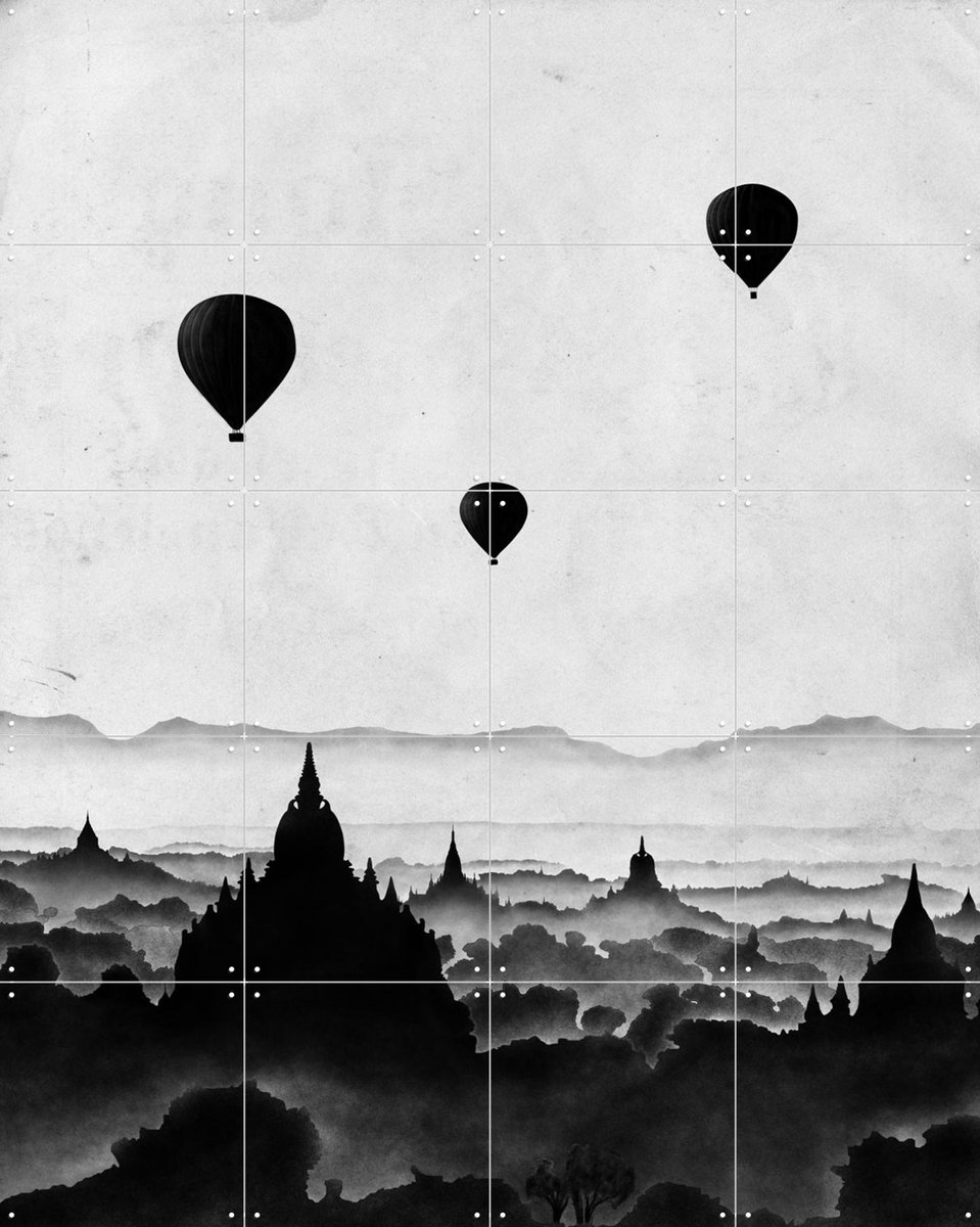IXXI Aurora, Florent Bodart - 80 x 100 cm - Gratis ophangtool - Grote wanddecoratie en posters - Minimalisme, Illustraties, Slaapkamer, Woonkamer