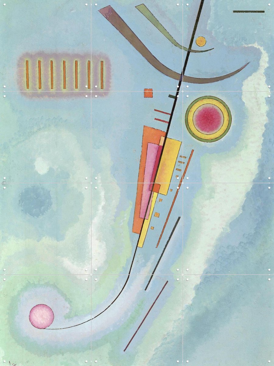 IXXI Leger Abstract Art, Kandinsky & Bridgeman Images - 60 x 80 cm - Gratis ophangtool - Grote wanddecoratie en posters - Aquarel, Klassiek