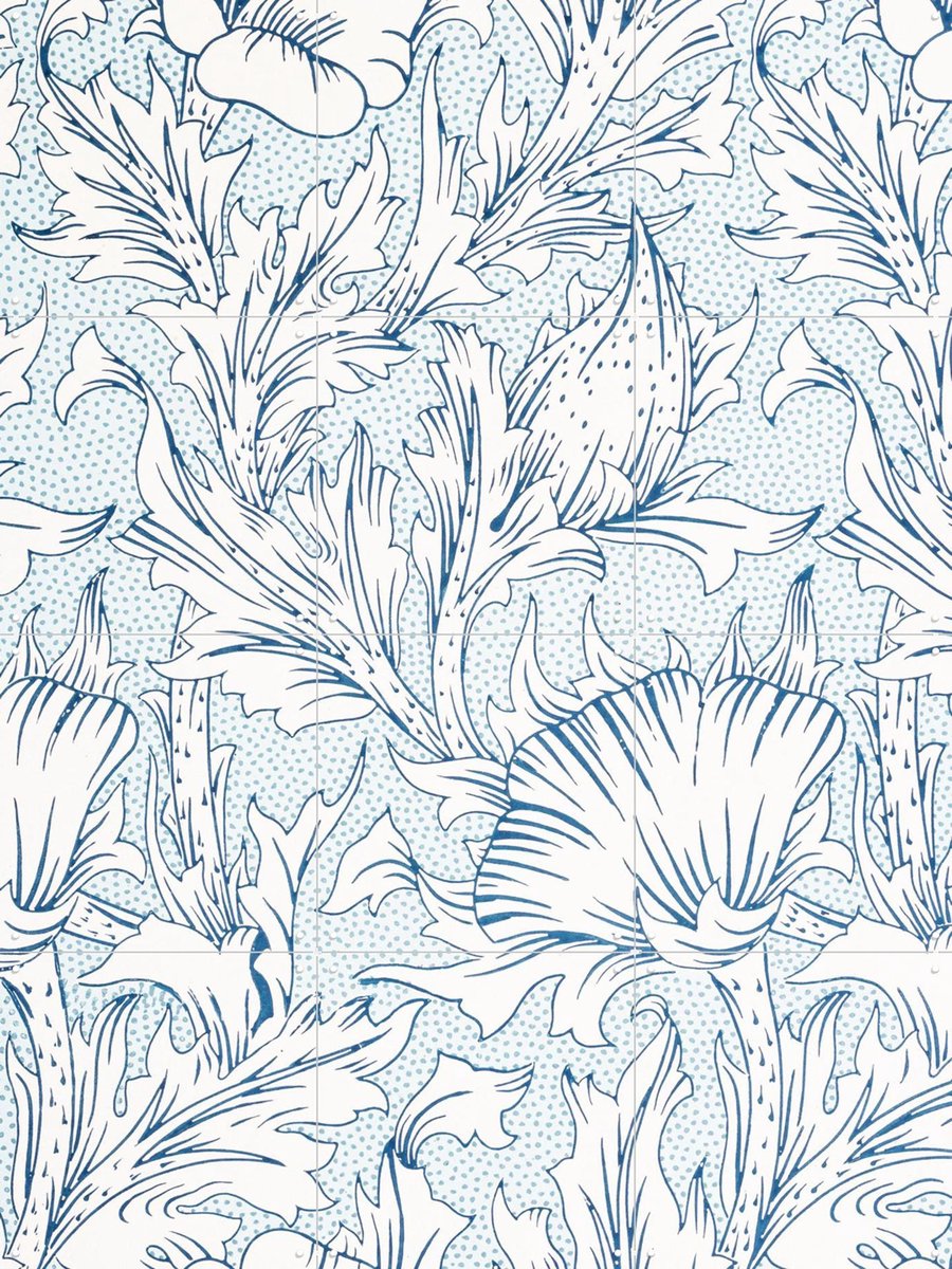 IXXI Horn Poppy, William Morris & Victoria and Albert Museum - 60 x 80 cm - Gratis ophangtool - Grote wanddecoratie en posters - Art Nouveau