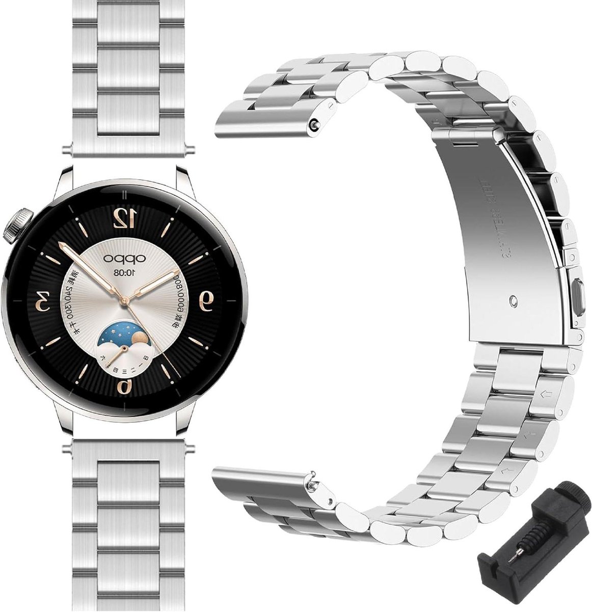 Armband - Roestvrij staal - OnePlus Watch 3 - 43 mm - Slijtvast - Stijlvol - Reservearmband