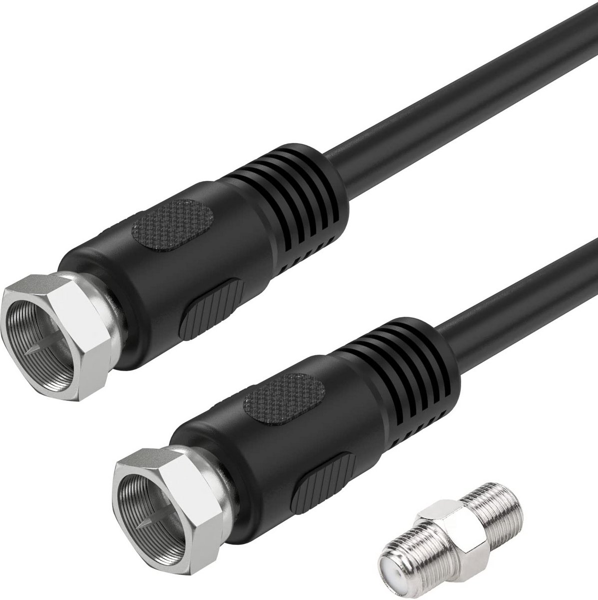 Korte Coaxkabel RG6 75 Ohm met Verlengadapter