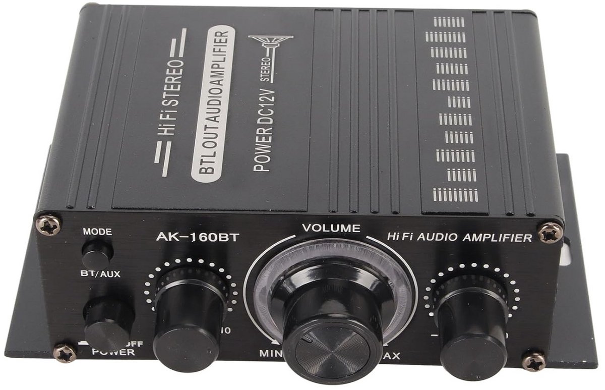 2-Kanaals Bluetooth Stereo Eindversterker 12V voor Auto en Hifi Thuisgebruik