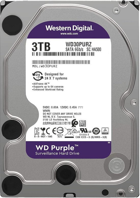 3TB Surveillance Harde Schijf 3,5 inch SATA 6 Gb/s voor Beveiligingssystemen van Merkloos — afbeelding 2
