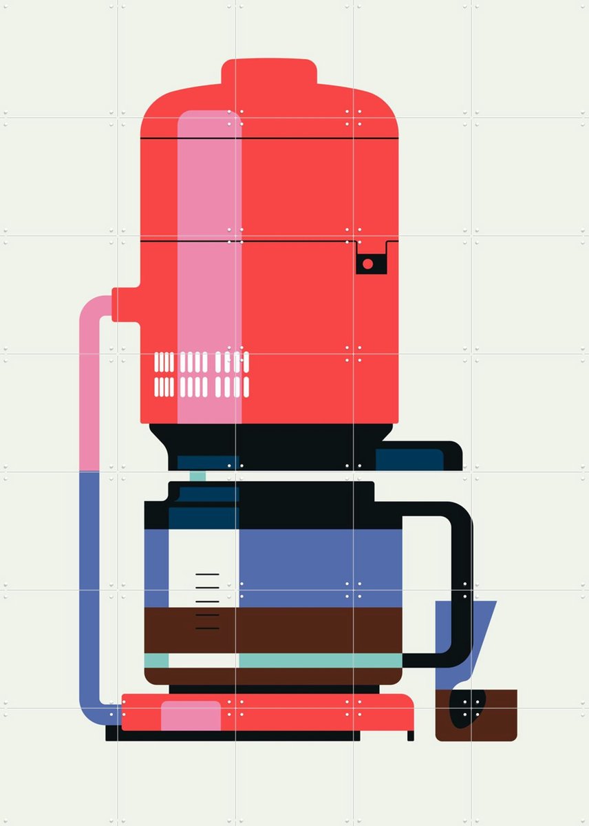 IXXI Coffee Brown, Bo Lundberg - 100 x 140 cm - Gratis ophangtool - Grote wanddecoratie en posters - Illustraties, Grafisch Ontwerp, Kleurrijk