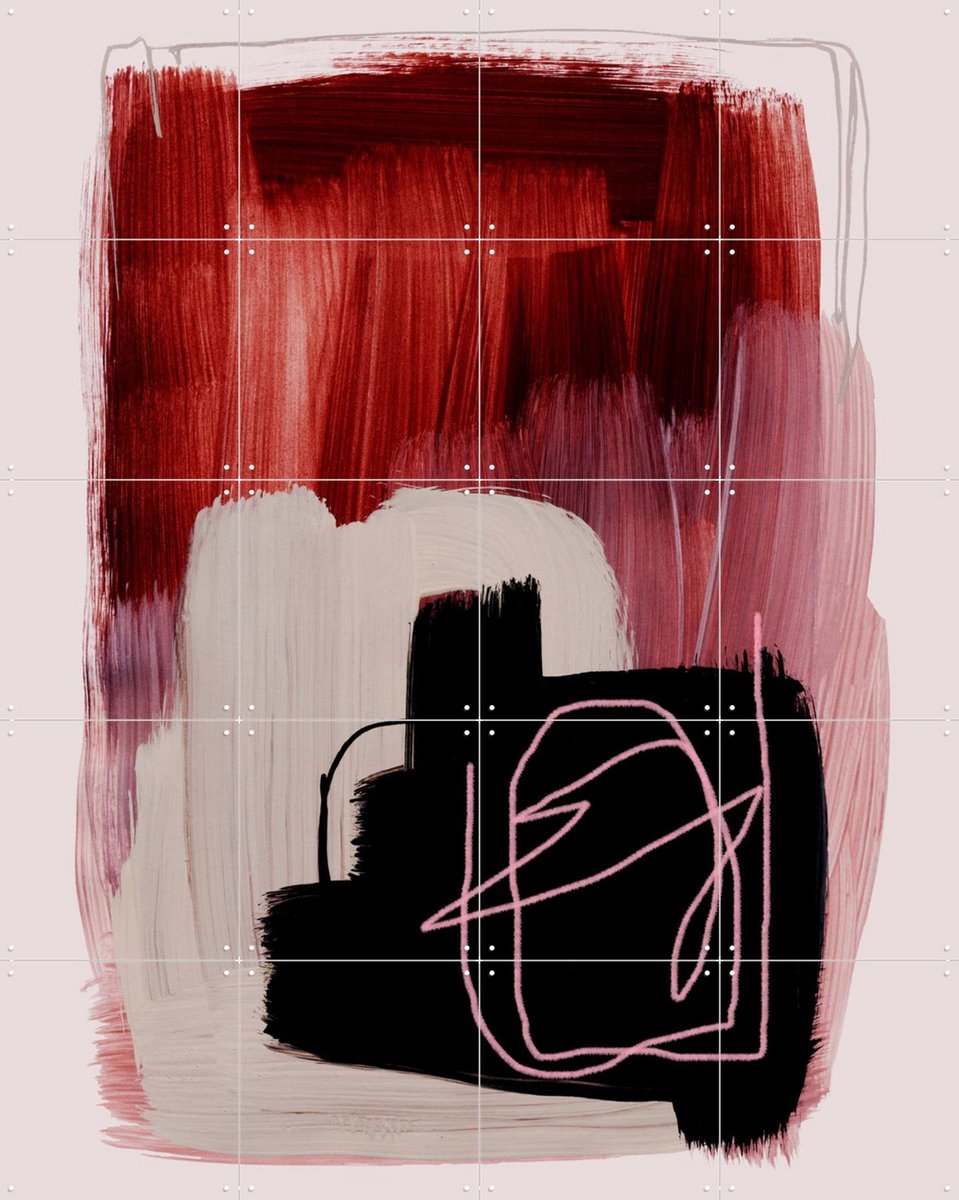 IXXI Abstract Brush Strokes 132, Mareike Böhmer - 80 x 100 cm - Gratis ophangtool - Grote wanddecoratie en posters - Grafisch Ontwerp, Abstract