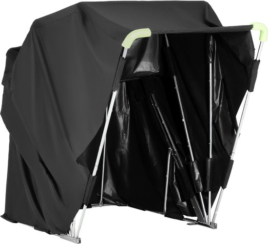 VEVOR Motortentgarage, Motorhoes 2790x1095x1600 mm, Motorgarage met veiligheidsslot, 600D Oxford vouwtent, Weerbestendige motorhoes met ventilatieramen, Zwart