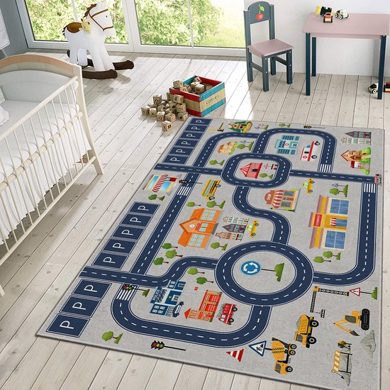 Tapis de jeu pour chambre d'enfant - Tapis de jeu pour Bébé - Tapis de jeu - Tapis pour chambre d'enfant - 150*80 cm - Antidérapant - Lavable en machine