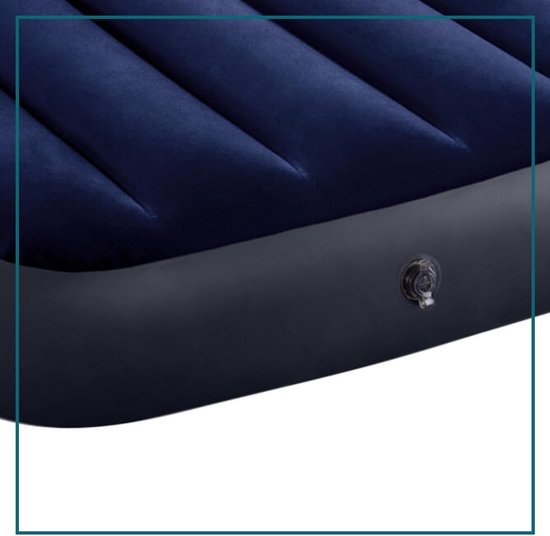 Luchtbed 2 Persoons - Luchtmatras Opblaasbed - Kamperen Logeren - Waterafstotend Materiaal - 190x137x25cm - Blauw — afbeelding 5