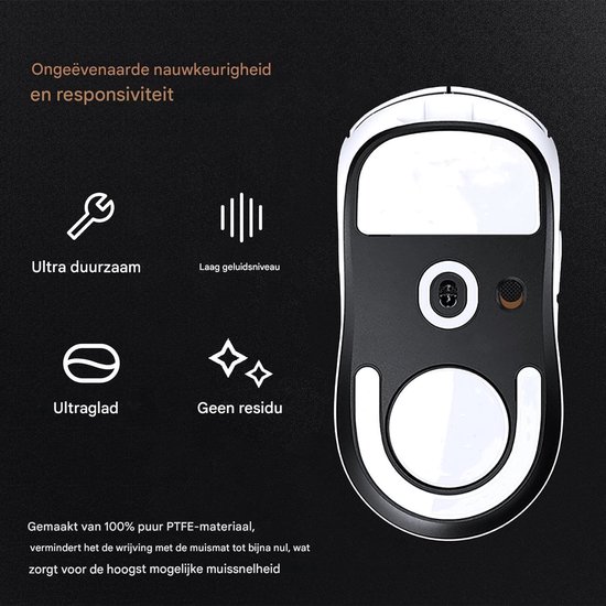 Muisvoet Stickers - Antislip Matjes - Precisie Gebruik - Slijtvast Composiet - Exacte Pasvorm - Wit — afbeelding 4