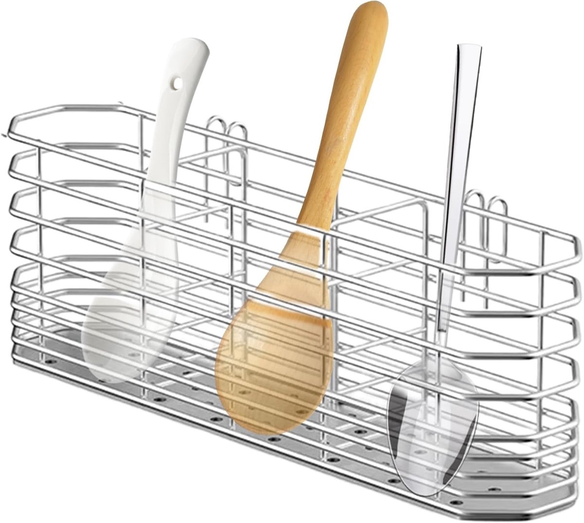 Bestekhouder - Keuken Organizer - Bestek Drogen - Roestvrij Staal - 20x9x4 cm