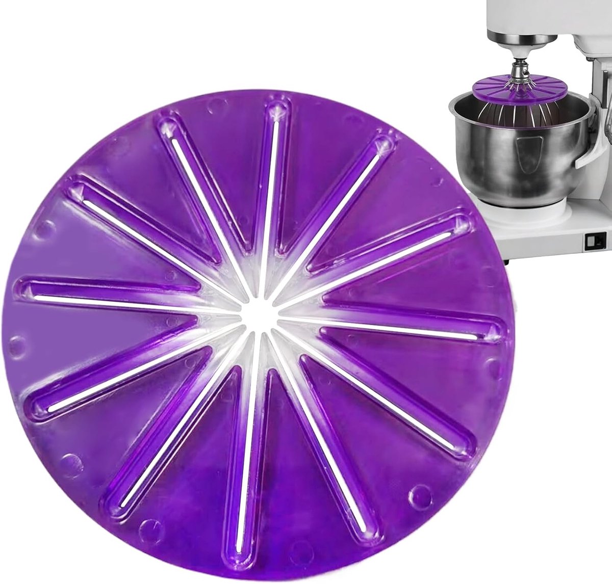 Spatbescherming Mixer Keuken Accessoire Schoon Bakken Minimaliseert Spatten 14.5 x 14.5 cm lila