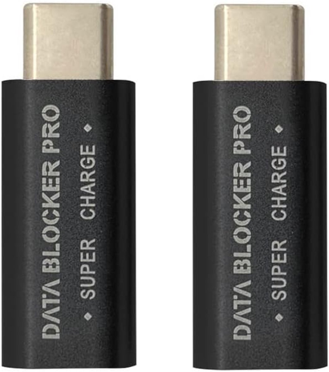 USB C Adapter - Datablokkering - Veilig Data - Ondersteunt Snel Laden - Compact Formaat - Zwart