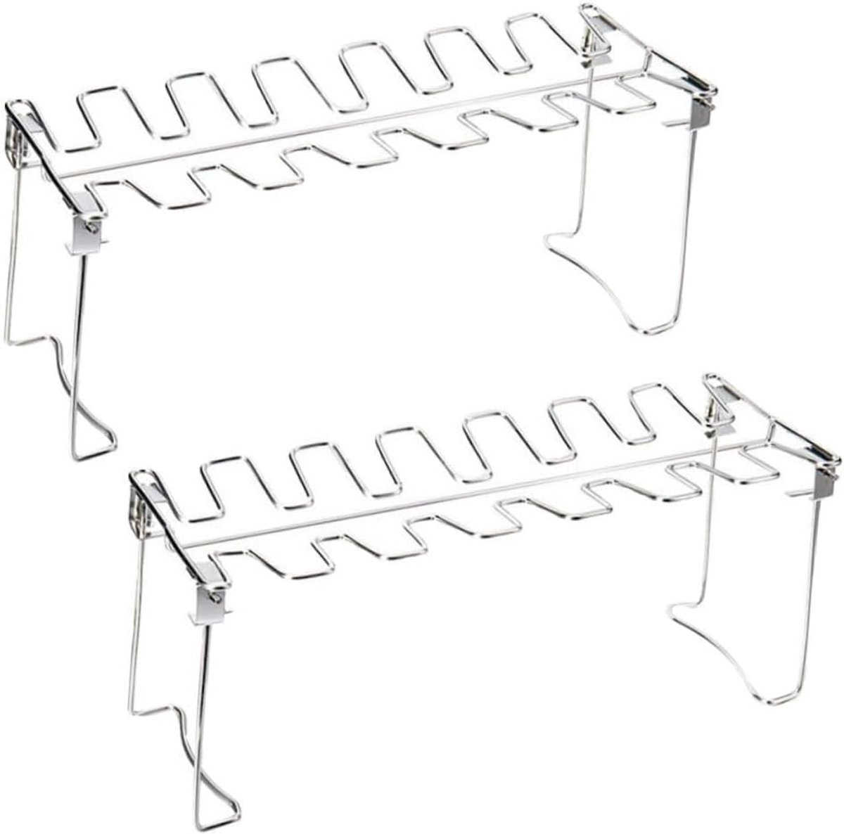 Kippenpotenrek - BBQ Rek - Buiten Grillen - Roestvrij Staal - 35cm - Zilver