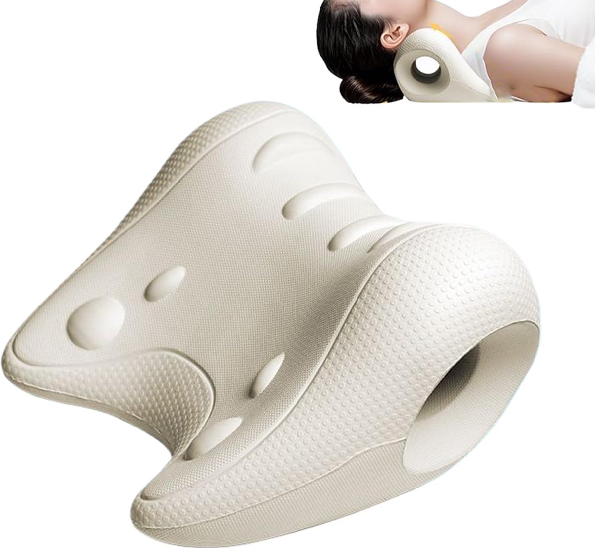 Nekmassagekussen - U-vormig apparaat - Spierontspanning - Ergonomisch ontwerp - 20 x 16 x 115 cm