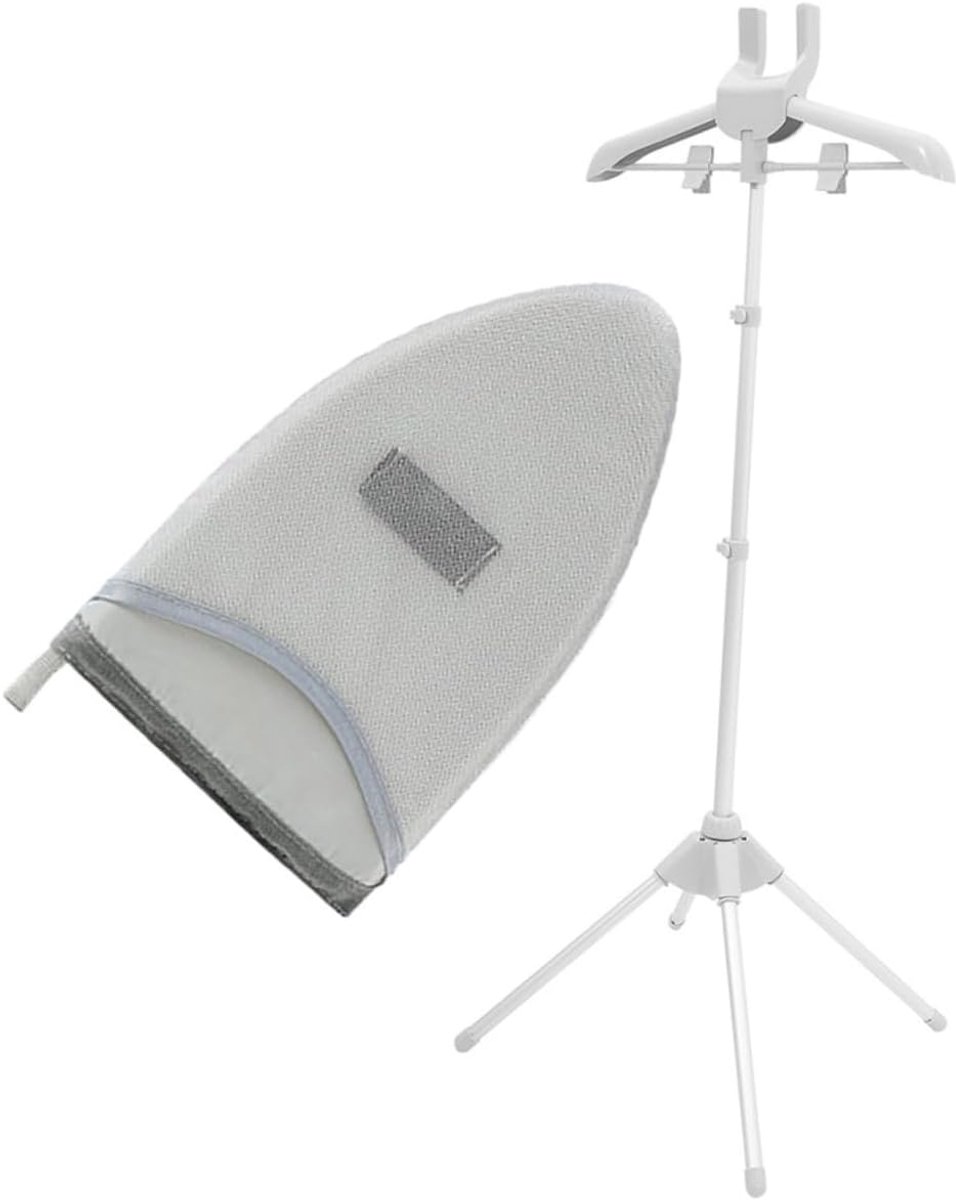 Stoomrek Kleding - Strijkstandaard Hanger - Snel Strijken - Compact Opvouwbaar - 160cm Hoog - Grijs