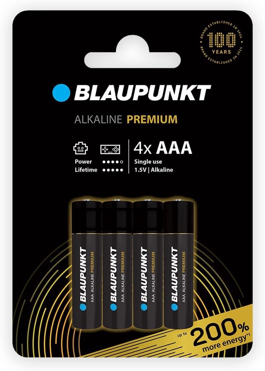 AAA Batterijen - Alkaline Cellen - Apparaten Voeden - 10 Jaar Houdbaarheid - 4 Stuks