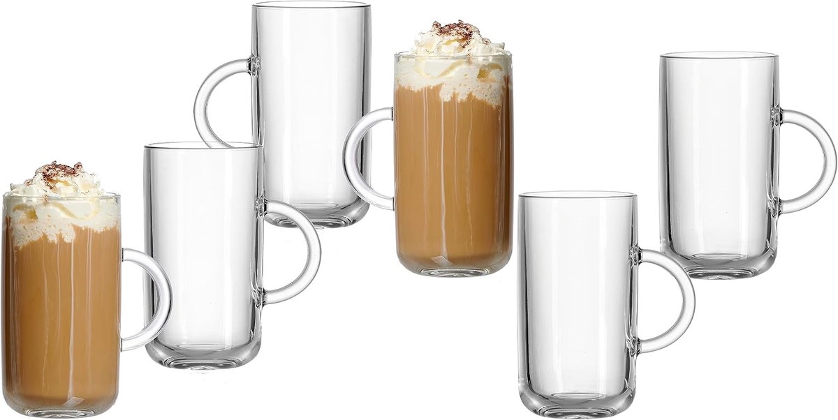 Theeglazen Set - Glühwein Glazen - Warme Dranken - Hittebestendig Glas - 270 ml - Transparant
