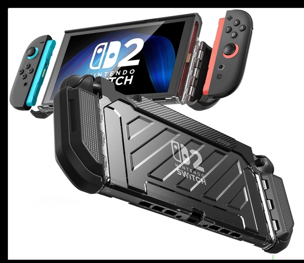 Supcase Unicorn Beetle PRO Case geschikt voor Nintendo Switch 2 - Dockable & Ergonomisch - Zwart