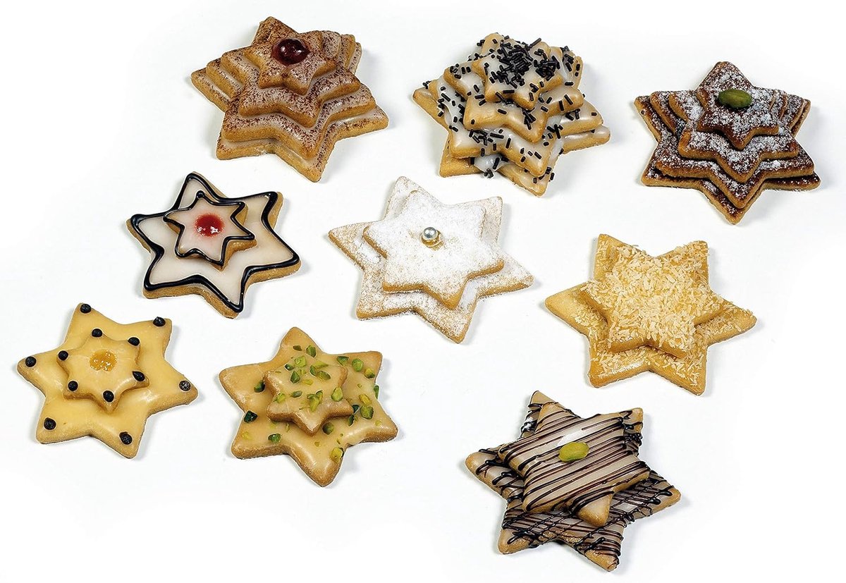 Terrassnijder set - Koekjesvormen - Bakken - Tin materiaal - 4 maten - Zilver