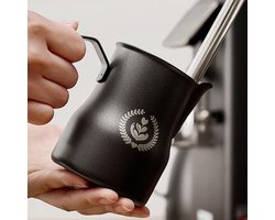 Koffiemelk Schuimkruik - Melkkan Barista - Latte Art Maken - Anti-roest Roestvrij Staal - 350 ml - Zilver