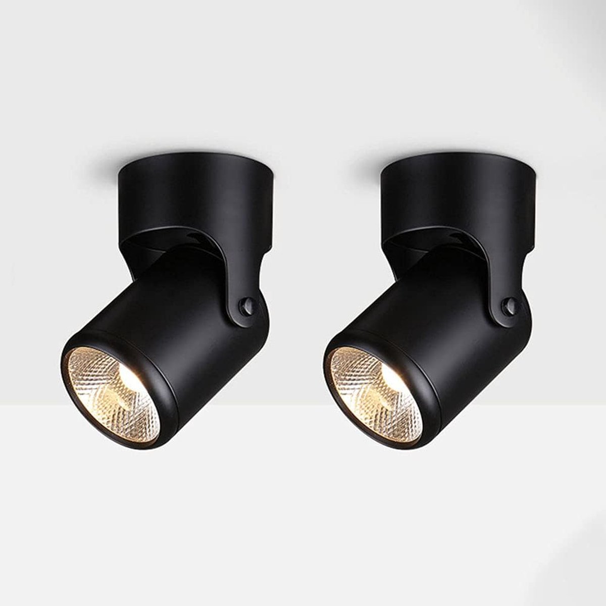 Buitenwandlamp LED - Spotlamp - Terrasverlichting - Verstelbaar - 7.5x16cm - Zwart