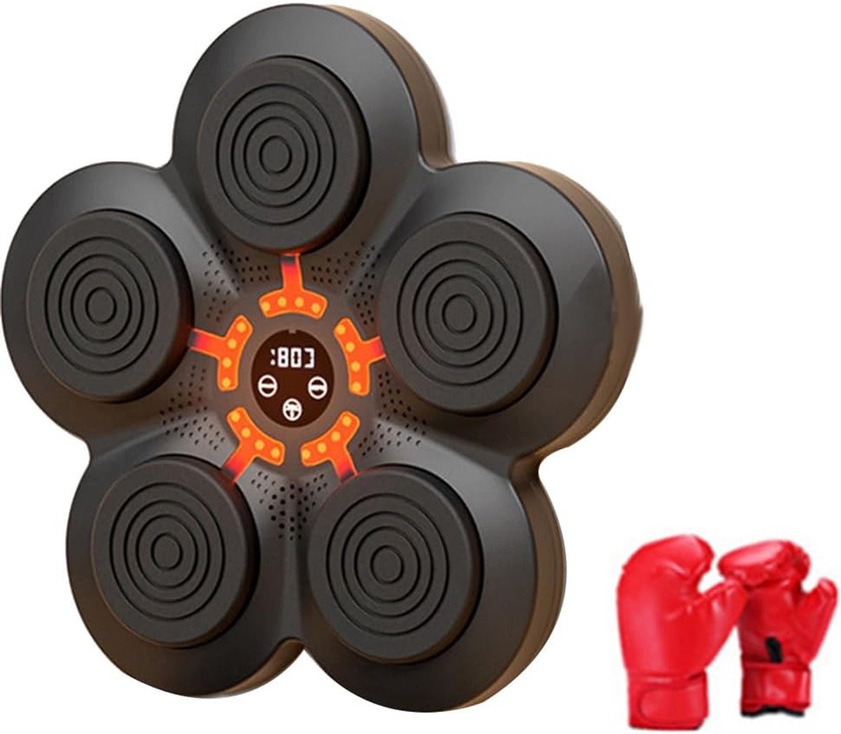 Muziektrainingsmachine - Fitness Punch Target - Boksen Thuis - Intelligente Reactie - Model B - Zwart