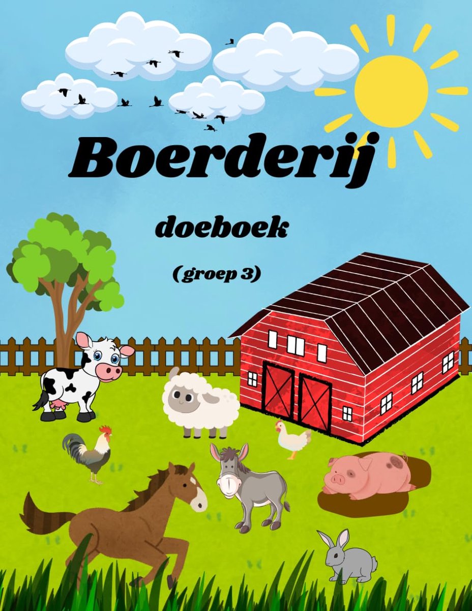 Boerderij Doeboek - Leerboek Kinderen - School Groep 3 - Veelzijdig Puzzelplezier - 21x28 cm