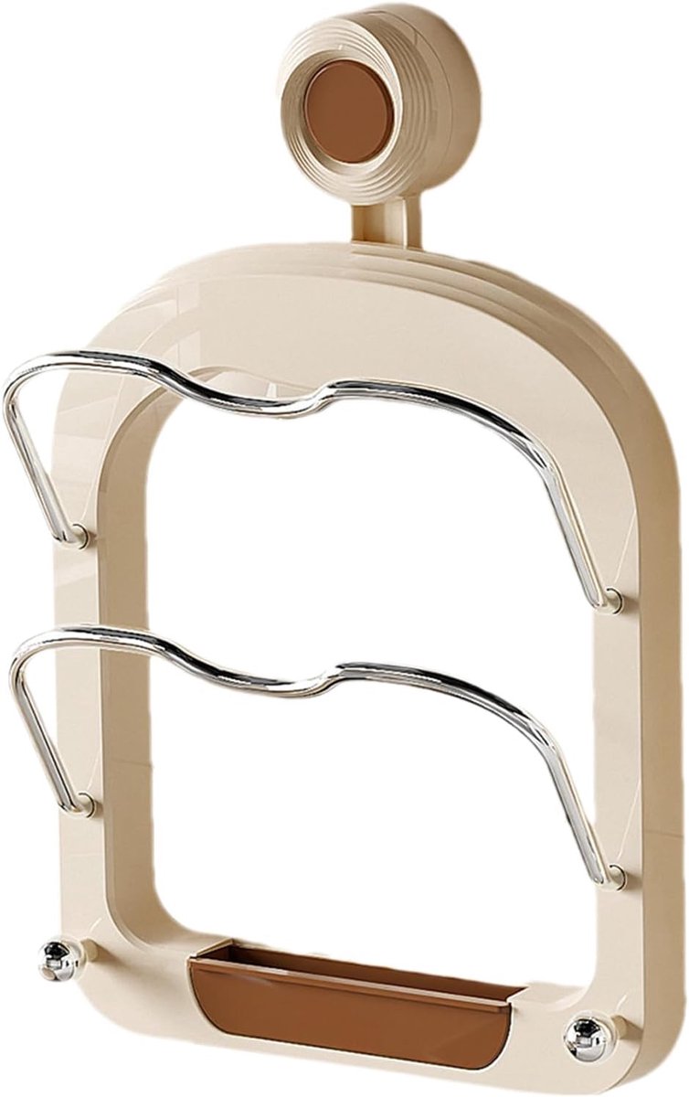 Keuken Organizer - Opberger Potten - Keuken Opbergen - Zuignap Montage - 6.8 x 24.8 cm - Bruin