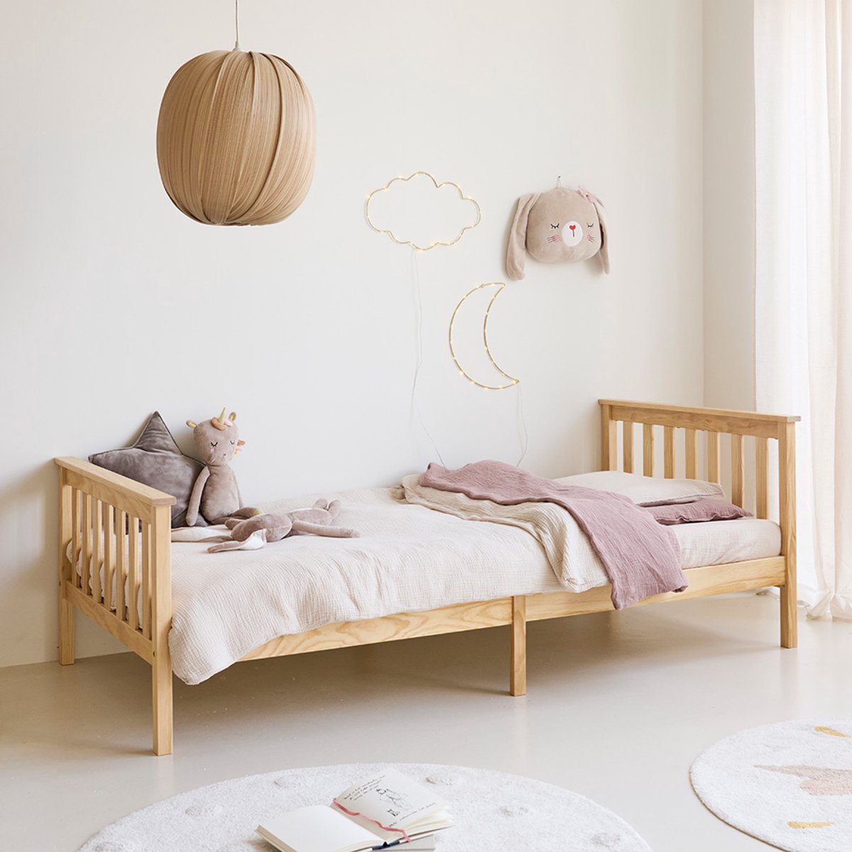 Petite Amélie Kinderbed Milo 90x200 cm - Eenpersoonsbed inclusief een stevige lattenbodem
