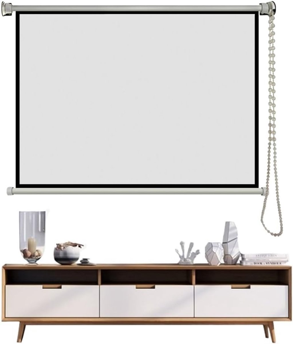 Draagbaar Projectiescherm - Handmatig Scherm - Thuisbioscoop Presentatie - Eenvoudig Opvouwbaar - 40-72 Inch 4:3/16:9 - Wit