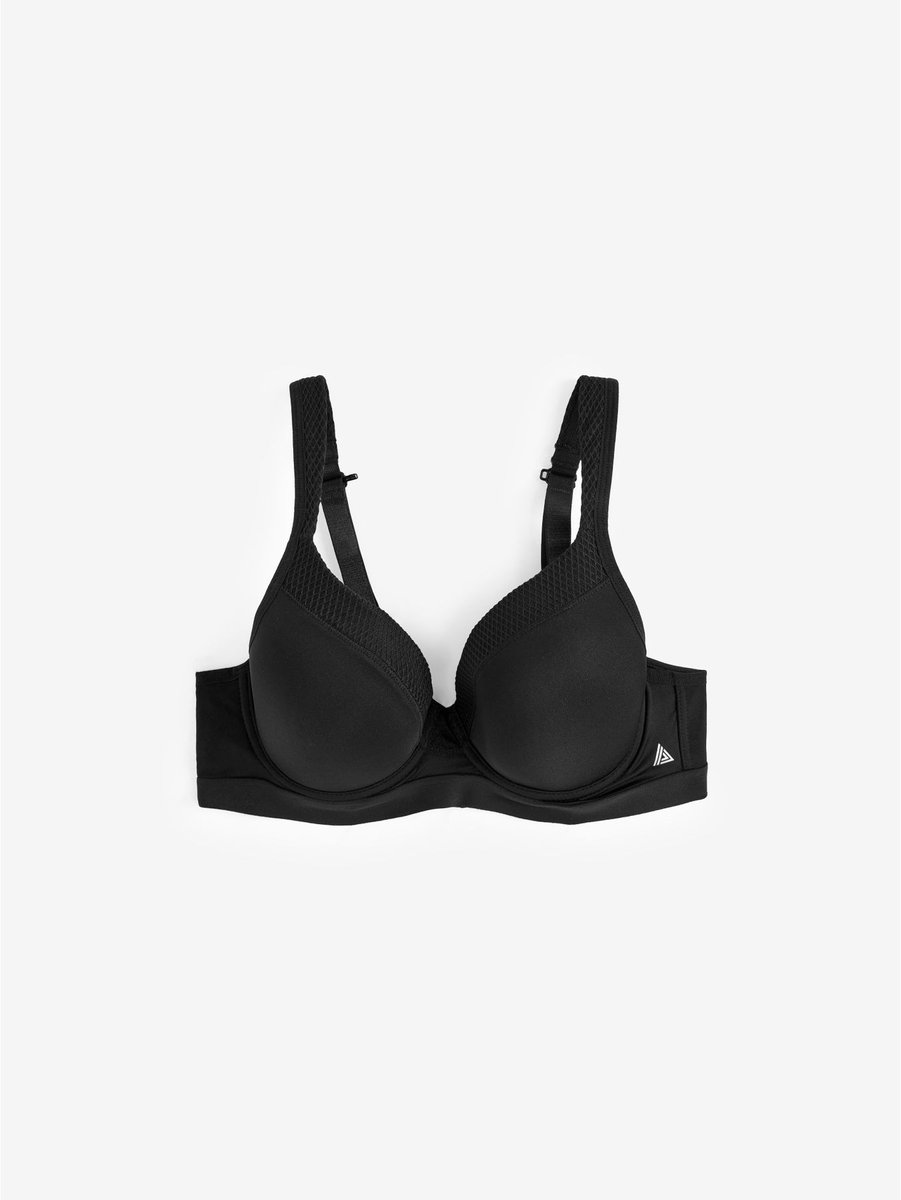Next Dames - Active high-impact Dry Tech B-G sportbeha met beugel en volledige cups - Zwart Black