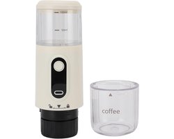 Handcapsulekoffiezetapparaat - Draagbare Koffiemaker - Reizen Kamperen - Oplaadbare Druktechnologie - 100 Ml Capaciteit - Beige