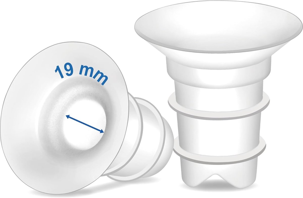 Borstkolf Inzetstukken - Fles Verkleiner - Comfortabel Kolven - Verkleint Opening - 19 mm