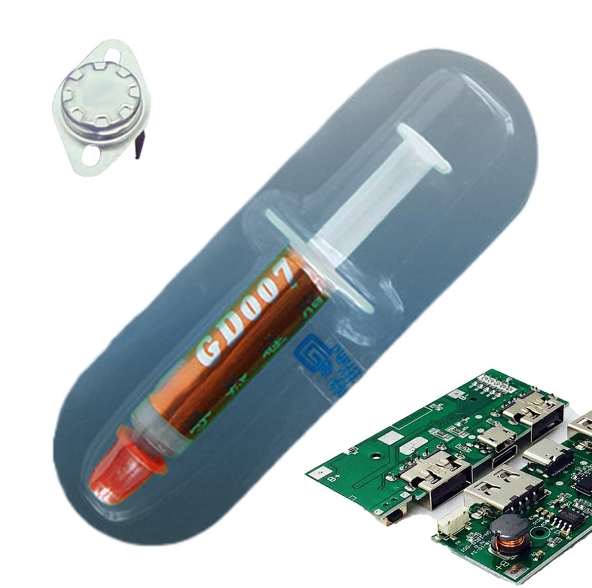 Koelpasta Computer - Geleidend Vet - Componenten Koelen - Nauwkeurige Spuit - 6.8 W/m-k - Grijs