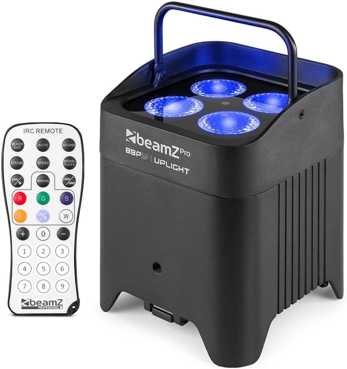 Oplaadbare Uplight - Accu Spot - Sfeervolle Verlichting - Waterdicht IP65 - 13x13x16 cm - Zwart