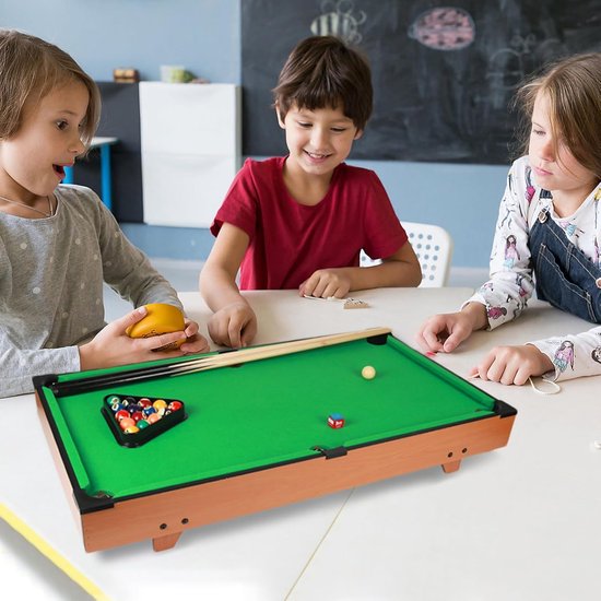 Kinder Biljarttafel - Pooltafel Spel - Familie Spelplezier - Verstelbare Hoogte - 81x40x15cm van kinder — afbeelding 2