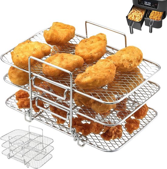 Airfryer accessoires – 3 etages heteluchtfriteuse