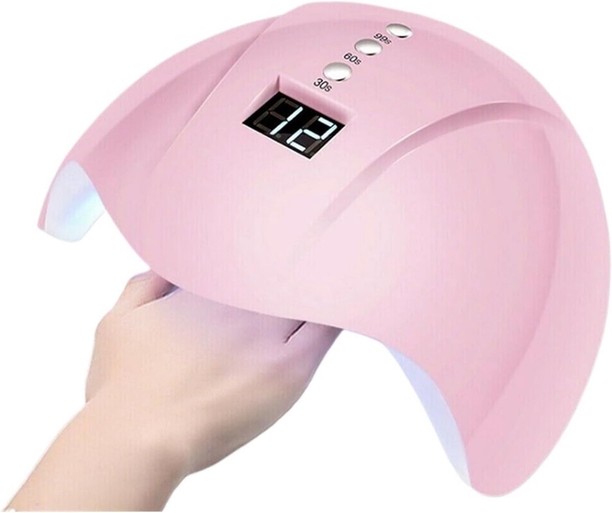Nageldroger Lamp - UV Nagellamp - Nagel Gel Uitharden - Dubbele Bron UV/LED - 179x160x84 mm - Roze