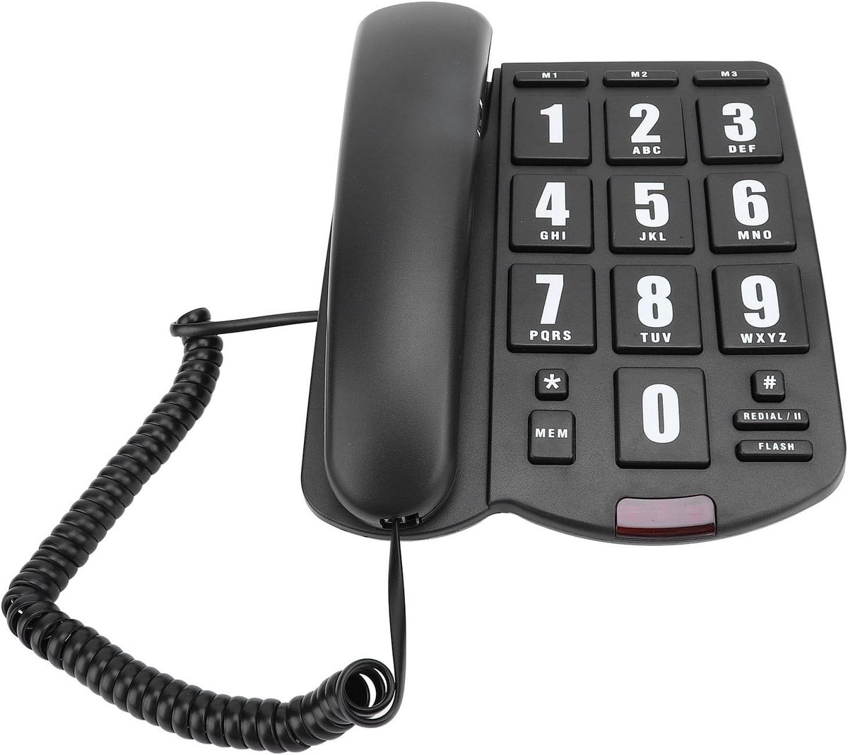 Vaste Huistelefoon - Snelkies Telefoon - Thuisgebruik Ouderen - 9 Snelkiesknoppen - Desktop Wandhouder