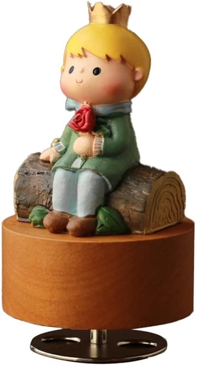 Muziekdoos Creatief - Draaiende Doos - Verjaardagscadeau - Hars Hout Constructie - 13.5cm Hoog