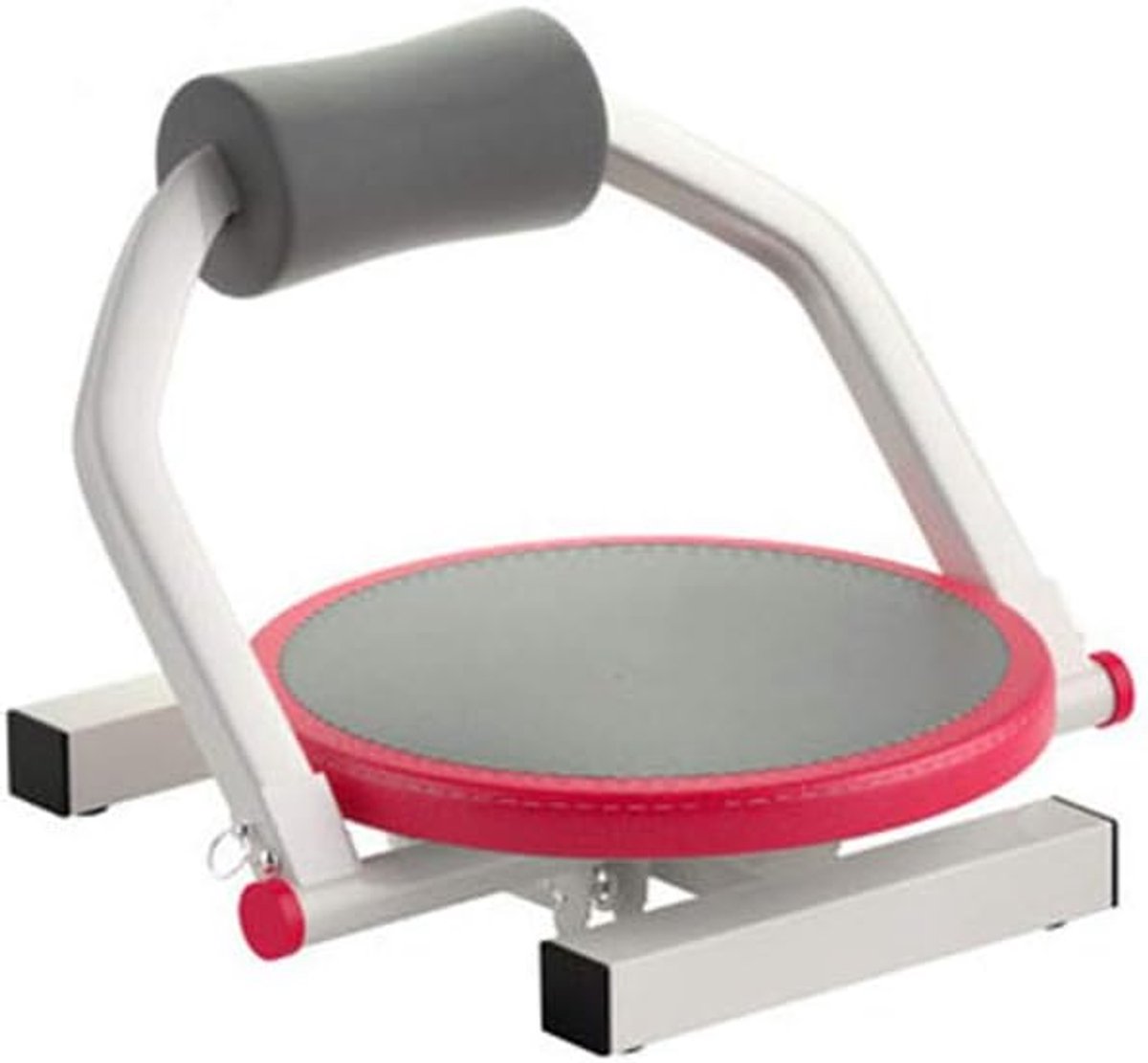 Buikspier Trainer - Fitness Stoel - Buikspier Training - Draaibaar Ontwerp - 44x53x37 cm - Rozerood