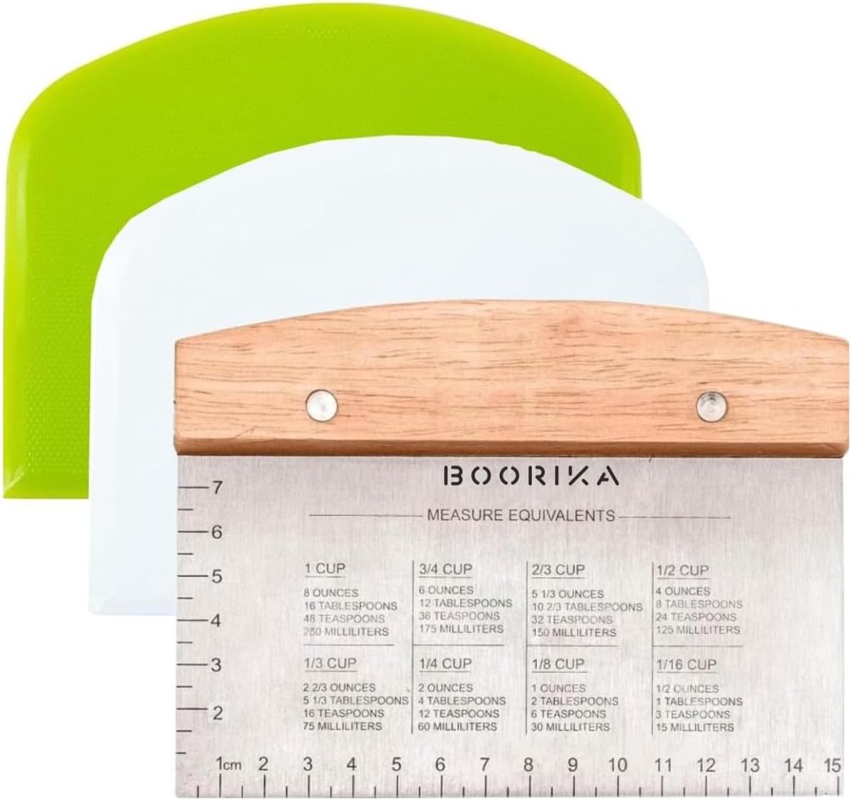 Deegsnijder Schraper - Keukengerei Bakken - Brood Pizza Snijden - Roestvrij Staal - 15x11 cm