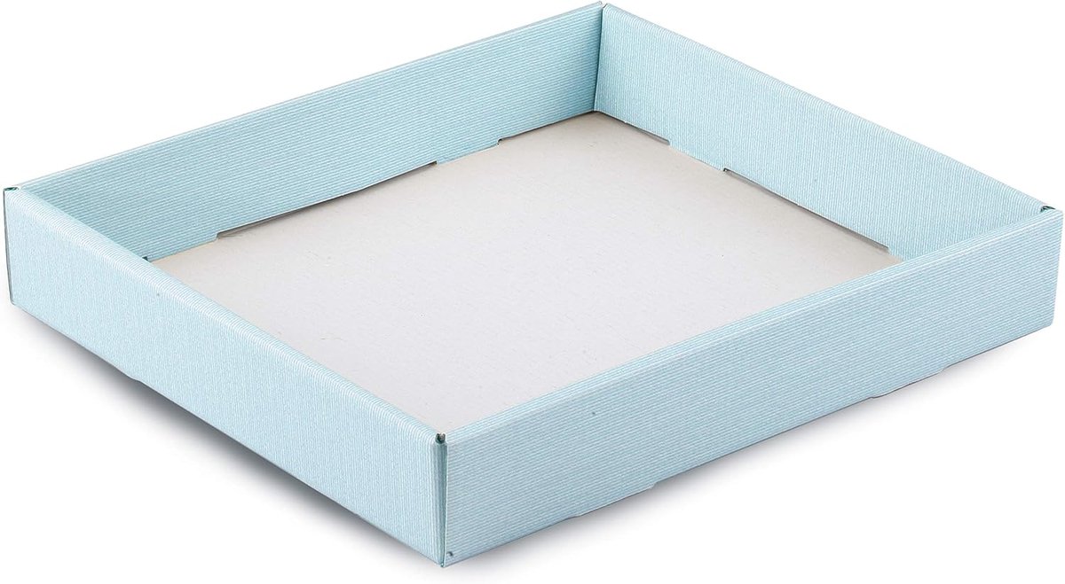 Dienblad Karton - Serveerschaal Blauw - Feestjes & Buffetten - Stevig Materiaal - 23 cm - Blauw