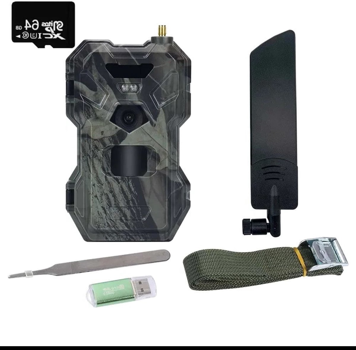 4G Wildlife Jachtcamera – Trail Camera – Wildcamera – Bewegingscamera – Jachtcamera – 30MP Resolutie – Infrarood Nachtzicht - met 64GB