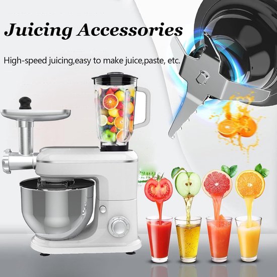 Keukenmachine - Keukenapparaat - Bakken en Koken - 3-in-1 Multifunctioneel - 6L Kom — afbeelding 2