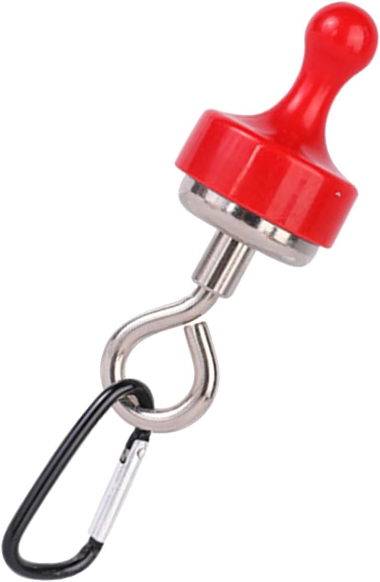 Magneethaken - Robuuste haken - Veelzijdig gebruik - Sterke Ndfeb magneet - 10 x 5 x 5 cm - Rood