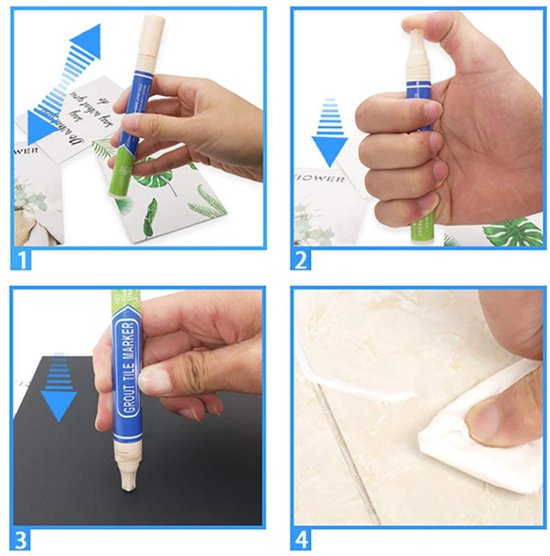 Tegel reparatiepen - Voegenstift - Vernieuwen voegen - Waterdichte dekking - 2 mm lijnbreedte - Zwart — afbeelding 5