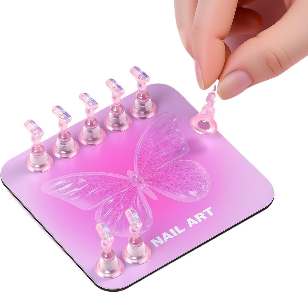 Nagelpuntenhouder - Nagelstandaard - Nagelkunst - Draagbaar Ontwerp - 10 x 10 x 3 cm