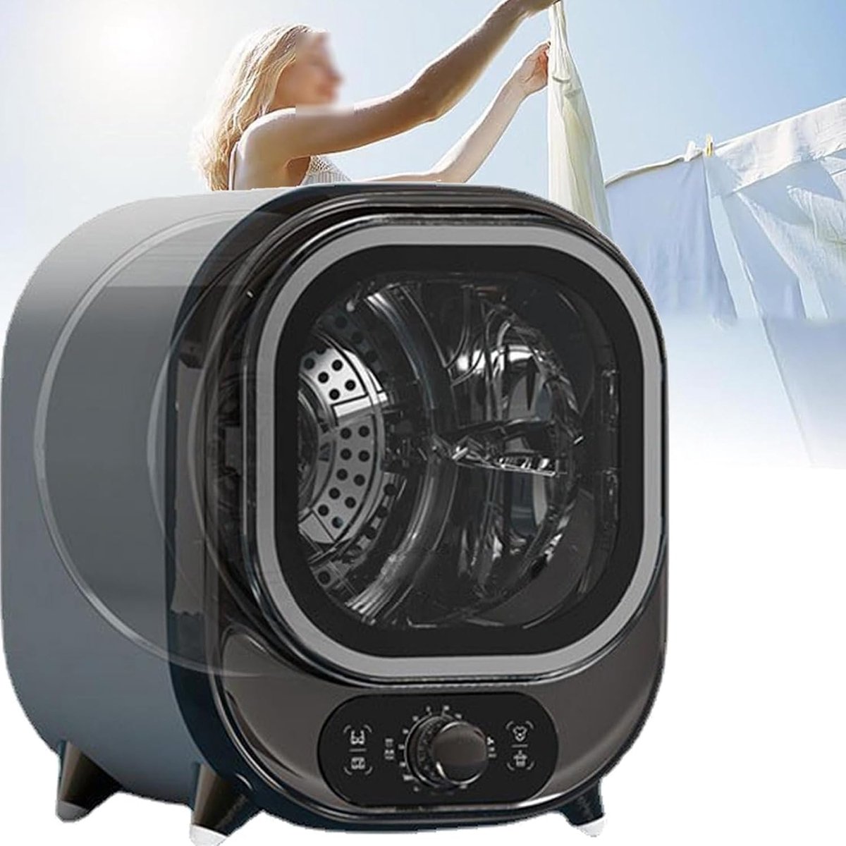 Kleine Wasdroger Compacte Droger Snel Kleding Drogen 3D Droogtechnologie 5 Kg Capaciteit