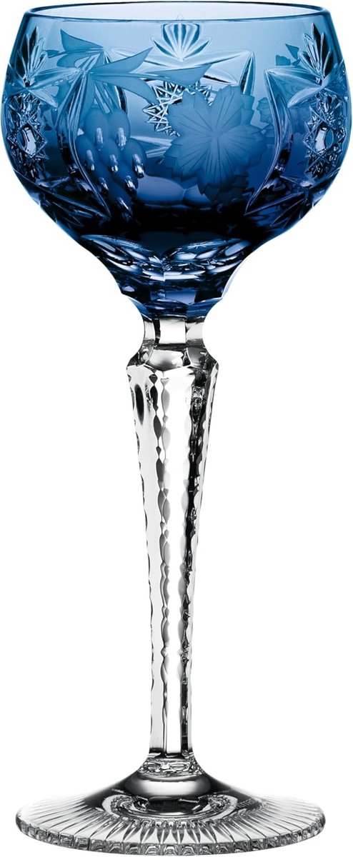 Wijnglas - Glaswerk Kristal - Wijn Proeven - Vaatwasserbestendig - 230 ml - Blauw